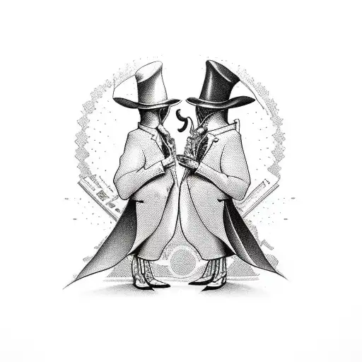 spy vs spy tattoo design idea