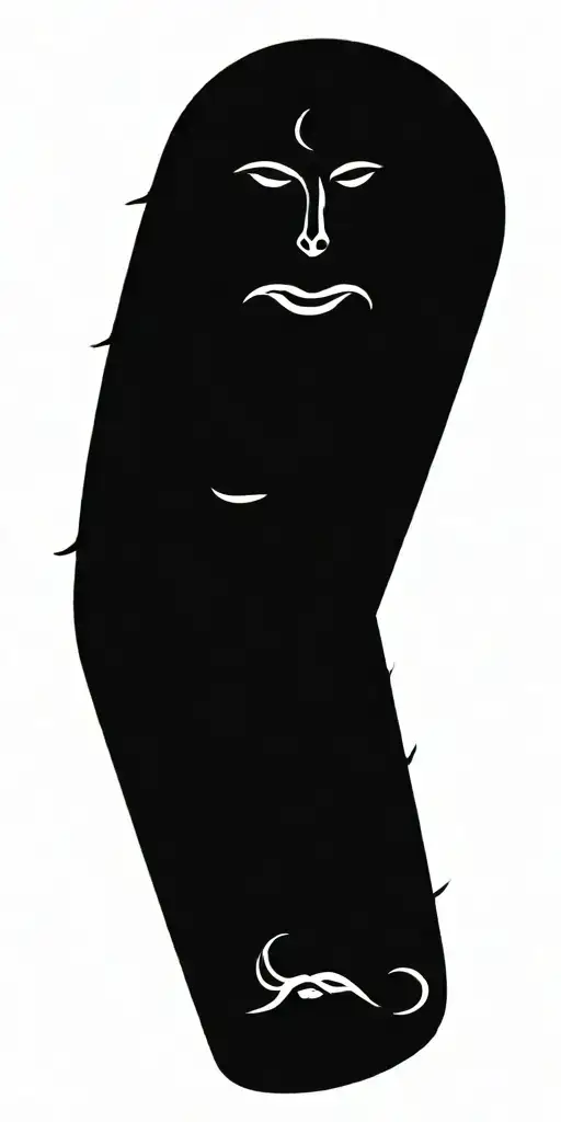 roman greek gods faces being melded together tattoo design idea