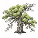 Oak tree tattoo design idea