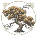 Oak tree tattoo design idea