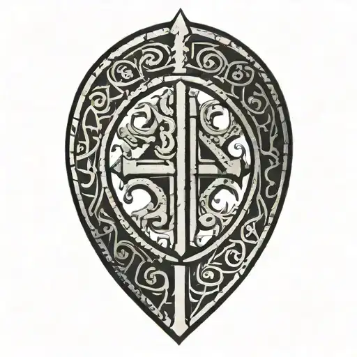 Spanish Basque protection rune tattoo design idea