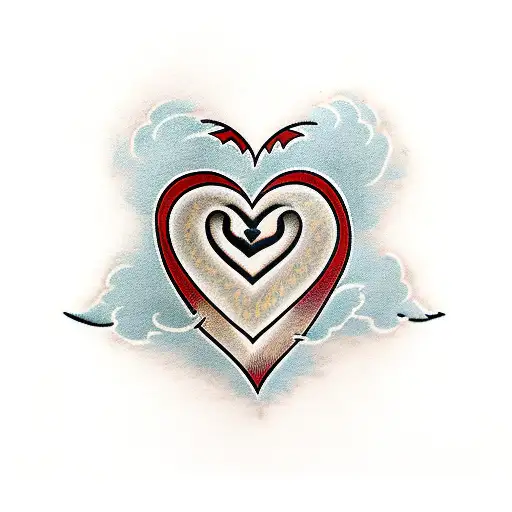 A red heart that says "Jim's Forever" tattoo design idea