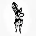 a husky dog tattoo design idea
