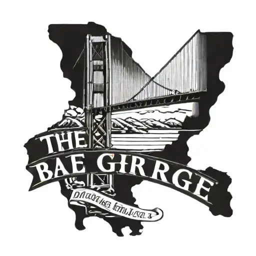 the Golden Gate Bridge, with a Bay Area street sign   tattoo design idea