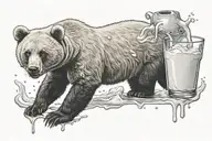 milk bear tattoo design idea