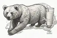 milk bear tattoo design idea