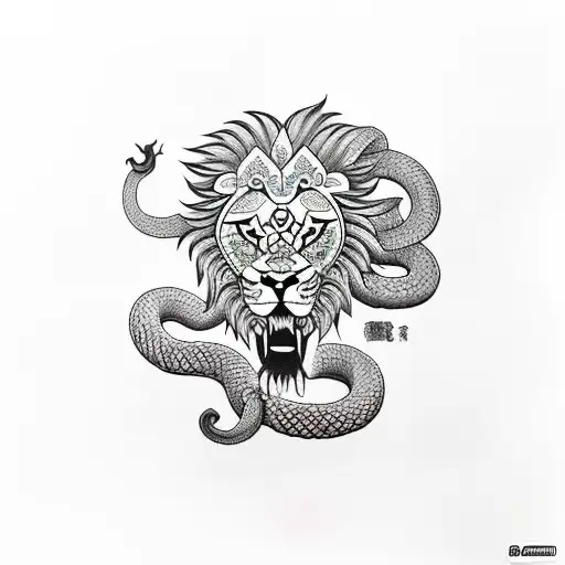 Tattoo Ideas — Skull & Snake Hip Tattoo ... | Lion arm tattoo, Lion head  tattoos, Animal sleeve tattoo