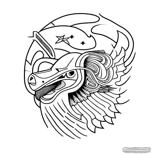 A minimalist tattoo of a motorcycle symbolizing freedom and adventure. tattoo design idea