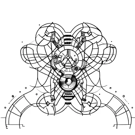 A creative and minimalist tattoo design inspired by artificial intelligence. tattoo design idea