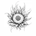 corn flower tattoo design idea