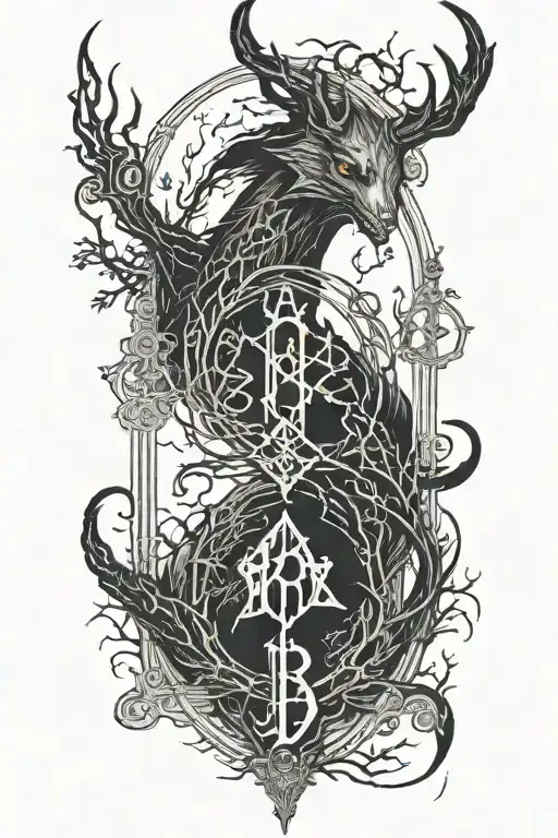 bloodborne hunter runes tattoo design idea