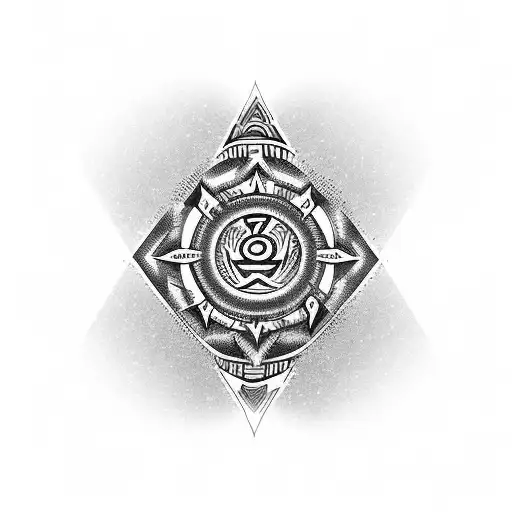 back tribal tattoo integrating Cherokee symbols of strength, family, courage, protection, good luck, positive energy tattoo design idea