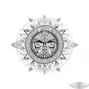 tribal tattoo integrating Native American symbols of strength, family, courage, protection, good luck, positive energy tattoo design idea
