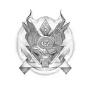 back tribal tattoo integrating Cherokee symbols of strength, family, courage, protection, good luck, positive energy tattoo design idea