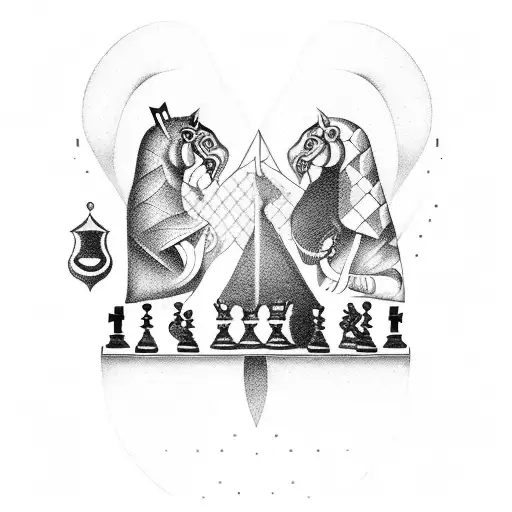 chess queen tattoo design idea