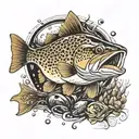 brown trout tattoo design idea