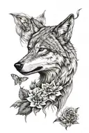 wolf phinex November birth flower  still I rise rebirth  tattoo design idea