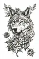 wolf phinex November birth flower  still I rise rebirth  tattoo design idea