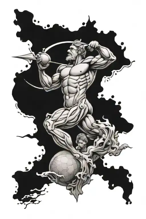 Titan Atlas carrying the world tattoo design idea