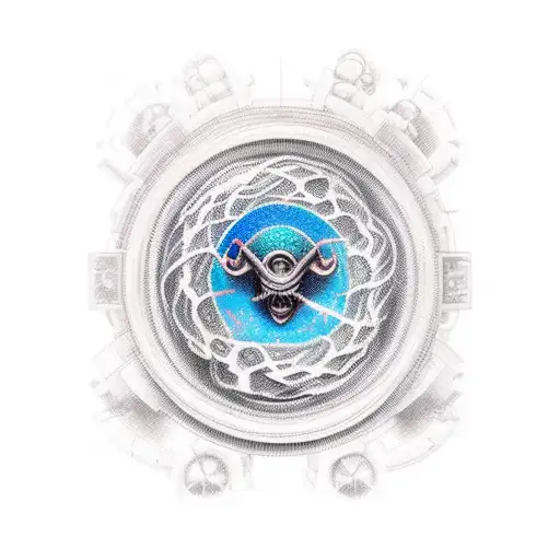 atom tattoo design idea