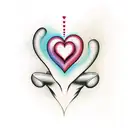 3 Hearts 2 bigger than the third tattoo design idea