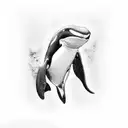 Killer whale tattoo design idea