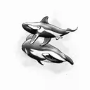 Killer whale tattoo design idea