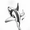 Killer whale tattoo design idea
