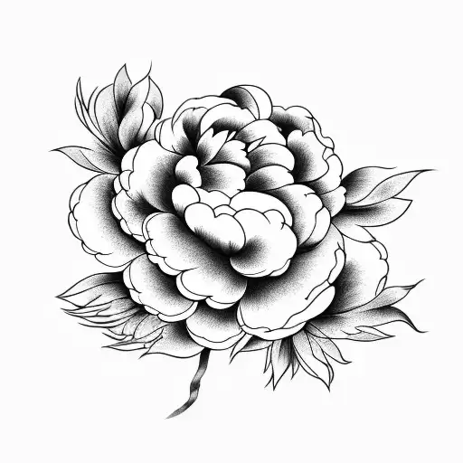 Japanese peony tattoo design idea