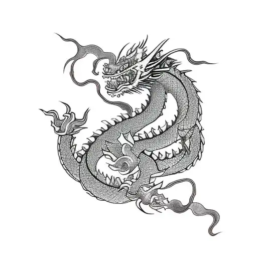 Dragon tattoo design idea
