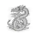 Dragon tattoo design idea