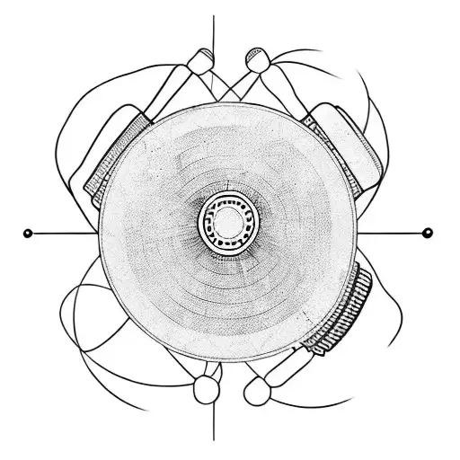 microphone, guitar,  tattoo design idea