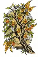 willow tree branch tattoo design idea