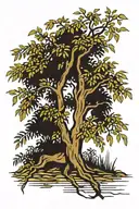 willow tree branch tattoo design idea