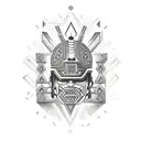 aztec warrior tattoo design idea