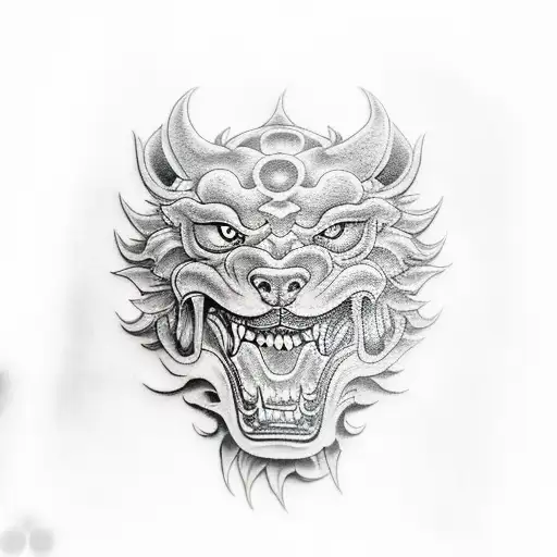 Foo Dog tattoo design idea
