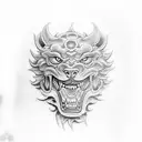 Foo Dog tattoo design idea