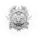 Foo Dog tattoo design idea