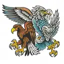 polish eagle and silesian eagle flying tattoo design idea