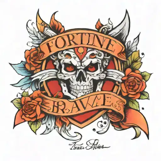 Fortune favors the brave tattoo design idea