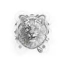 Leo barber with adhd tattoo design idea