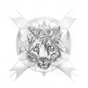 Leo barber with adhd tattoo design idea