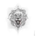 Leo barber with adhd tattoo design idea