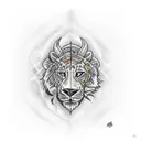 Leo barber with adhd tattoo design idea