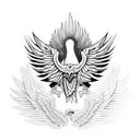 eagle wing tattoo design idea