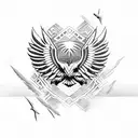 eagle wing tattoo design idea