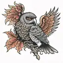 raven owl and a10 warthog  tattoo design idea