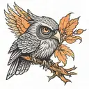 raven owl and a10 warthog  tattoo design idea