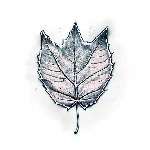 Leaf tattoo design idea