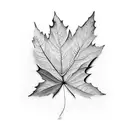 Leaf tattoo design idea